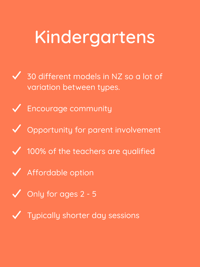 The different types of childcare options in New Zealand