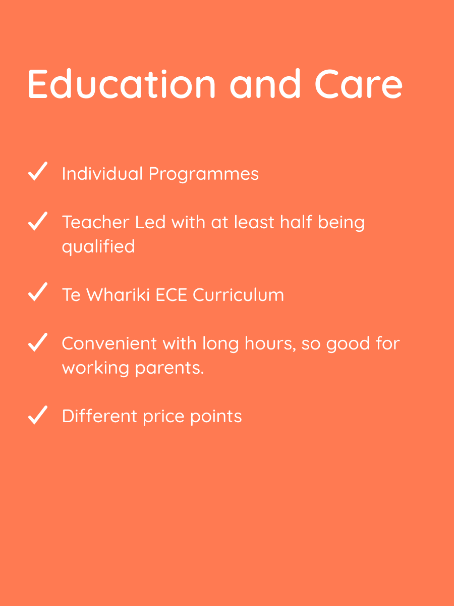 Education and care features